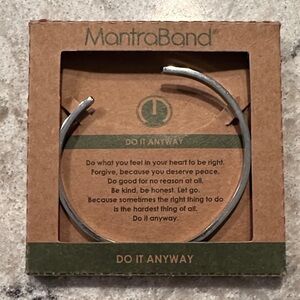 MantraBand DO IT ANYWAY Silver Cuff